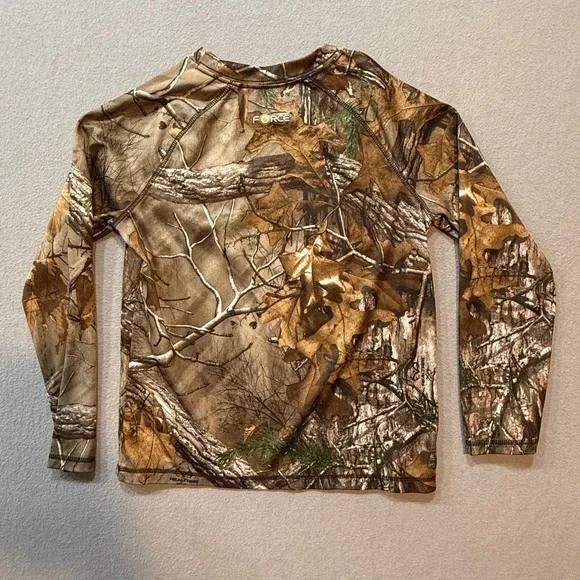 Carhartt RealTree Outdoors Hunting Wear Long Sleeve Camo Shirt Kids Size S 8/10 - Picture 7 of 7